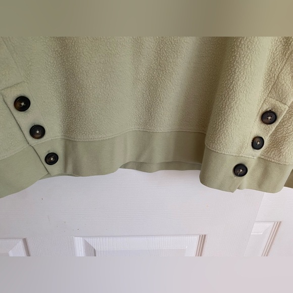 Madewell (Re)sourced Side Button Relaxed Pullover Sweatshirt Faded Seagrass - Picture 5 of 10